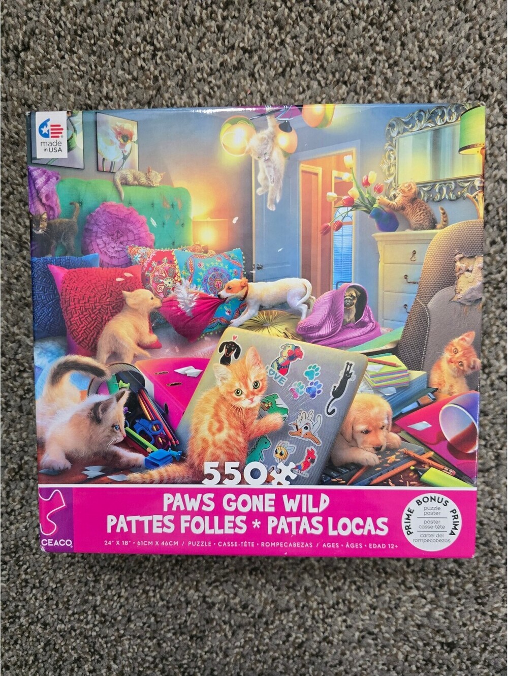 CEACO Paws Gone Wild 550 Piece Jigsaw Puzzle